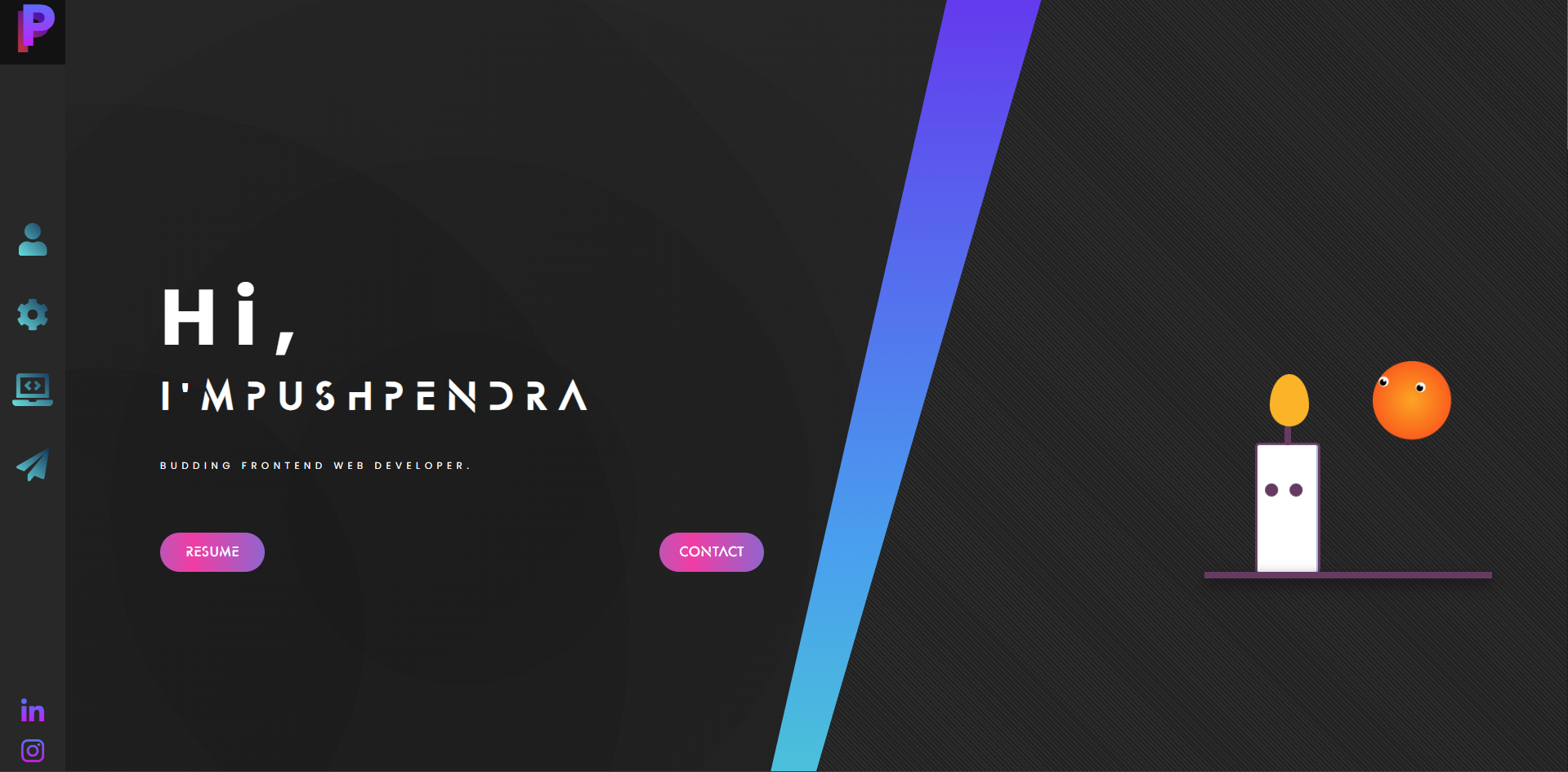 Screenshot of Portfolio v3